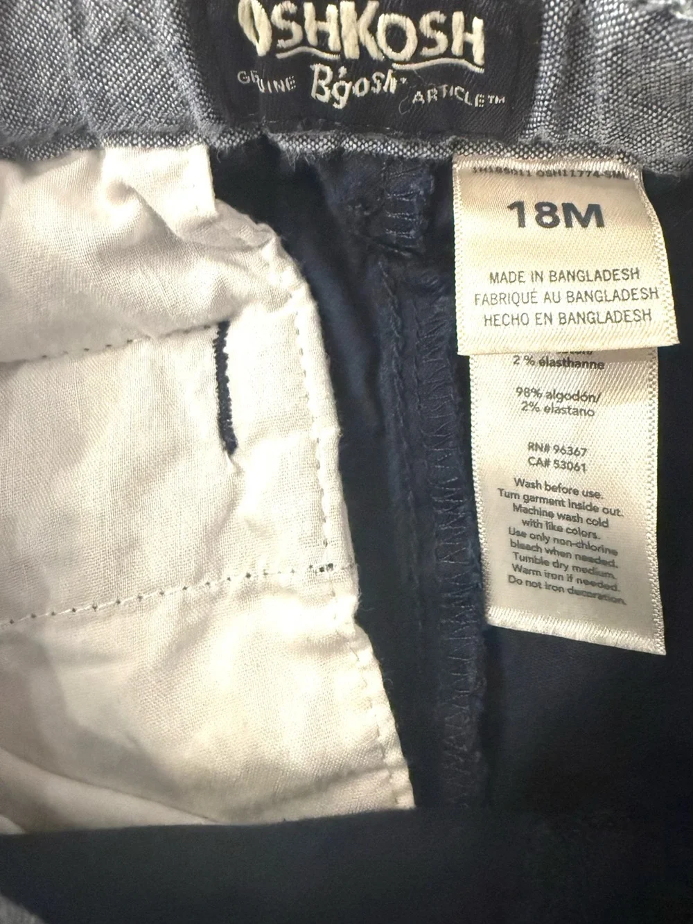 OshKosh B'gosh Dark Navy Twill Shorts